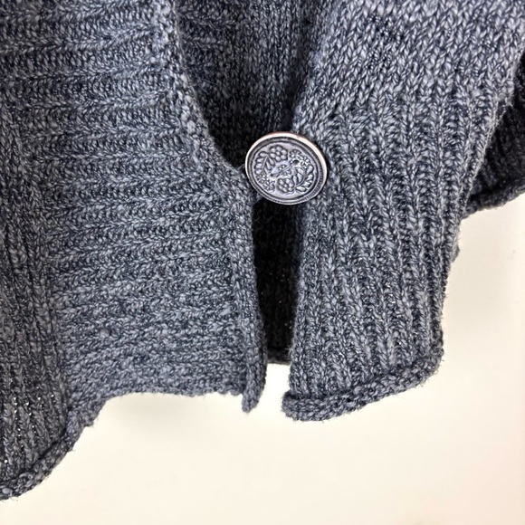 Soft Surroundings Brown Heather Cotton Cape Marled Single Button Cardigan (S/M) - Picture 10 of 15